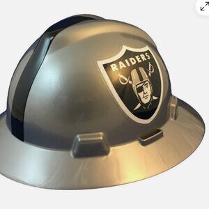 NWT MSA NFL V-Gard Full Brim Hard Hat Oakland Raiders 10194777